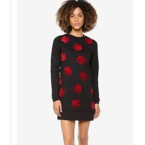 Opening Ceremony Lucky Rose Sweatshirt dress red roses size small